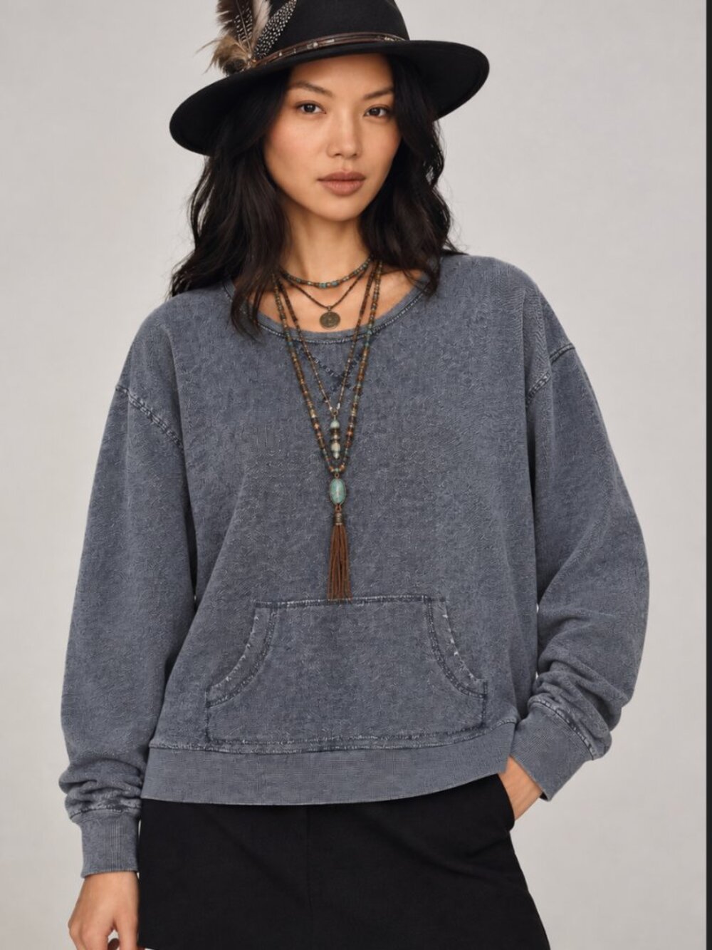 ATM ANTHONY THOMAS MELILO HEATHER SWEATSHIRT
